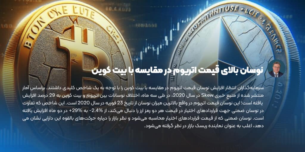 نوسان بالای قیمت اتریوم در مقایسه با بیت کوین