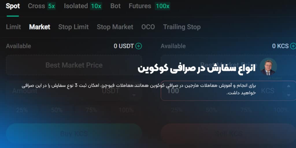 انواع سفارش های در صرافی کوکوین