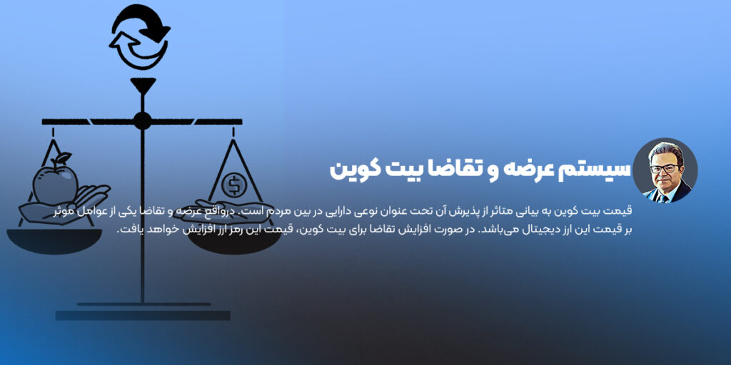 قیمت بیت کوین متاثر از سیستم عرضه و تقاضا
